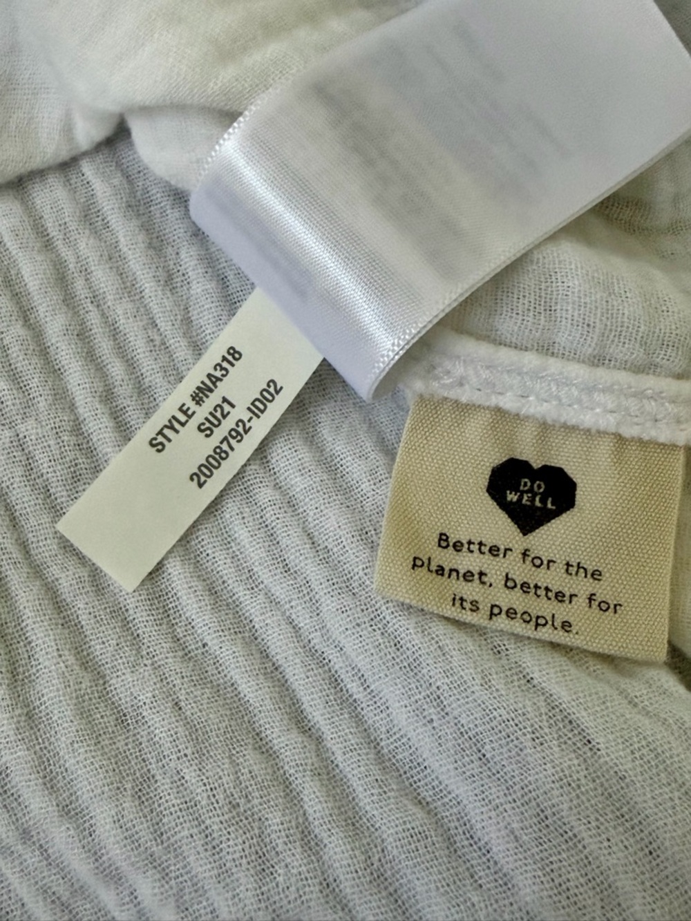 Madewell Lightspun Harlow Square Neck Top White Cotton Size S Minimal Coastal - Picture 12 of 12